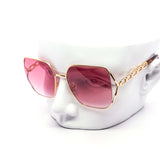 12 Pack: Classy Oversized Chain Link Gradient Wholesale Sunglasses