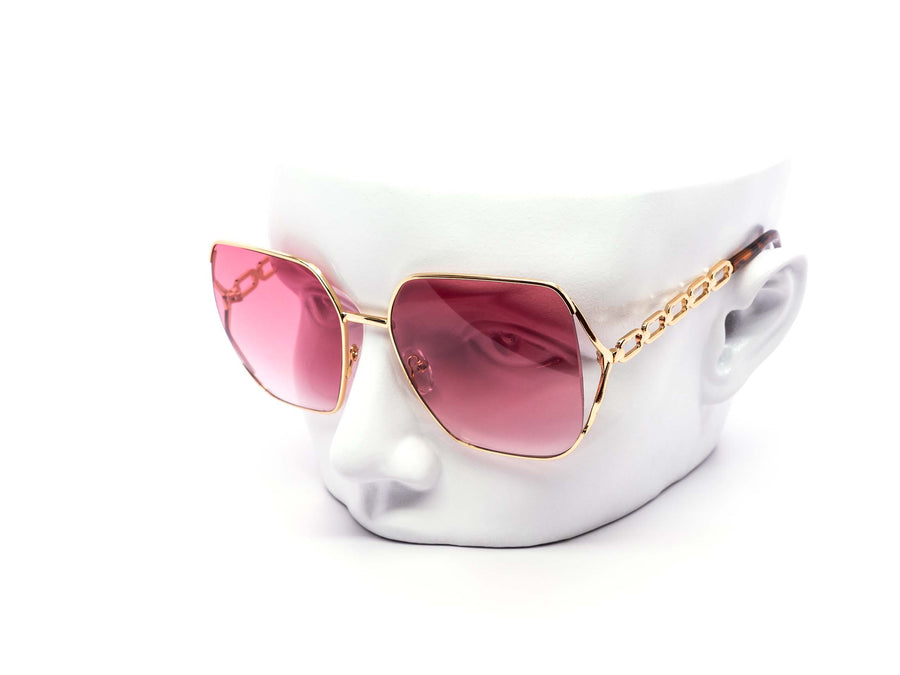 12 Pack: Classy Oversized Chain Link Gradient Wholesale Sunglasses