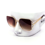 12 Pack: Classy Oversized Chain Link Gradient Wholesale Sunglasses