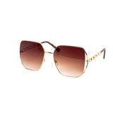12 Pack: Classy Oversized Chain Link Gradient Wholesale Sunglasses