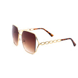 12 Pack: Classy Oversized Chain Link Gradient Wholesale Sunglasses