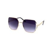12 Pack: Classy Oversized Chain Link Gradient Wholesale Sunglasses