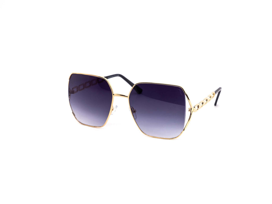 12 Pack: Classy Oversized Chain Link Gradient Wholesale Sunglasses