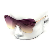 12 Pack: Rimless Duotone Butterfly Drip Wholesale Sunglasses