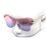12 Pack: Rimless Duotone Butterfly Drip Wholesale Sunglasses