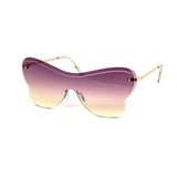 12 Pack: Rimless Duotone Butterfly Drip Wholesale Sunglasses