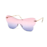 12 Pack: Rimless Duotone Butterfly Drip Wholesale Sunglasses