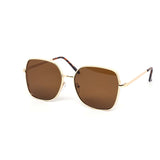 12 Pack: Gentle Oversized Minimalist Gold Metal Wholesale Sunglasses