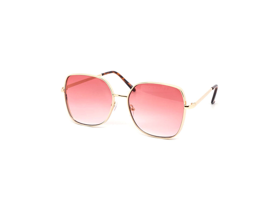 12 Pack: Gentle Oversized Minimalist Gold Metal Wholesale Sunglasses