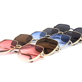 12 Pack: Gentle Oversized Minimalist Gold Metal Wholesale Sunglasses