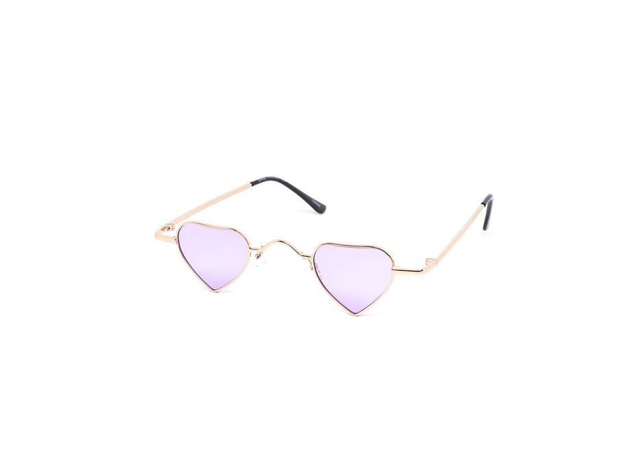 12 Pack: Mini Metal Heart Fashion Color Wholesale Sunglasses