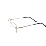 12 Pack: Rimless Miter-cut Serpent Metal Clear Wholesale Glasses