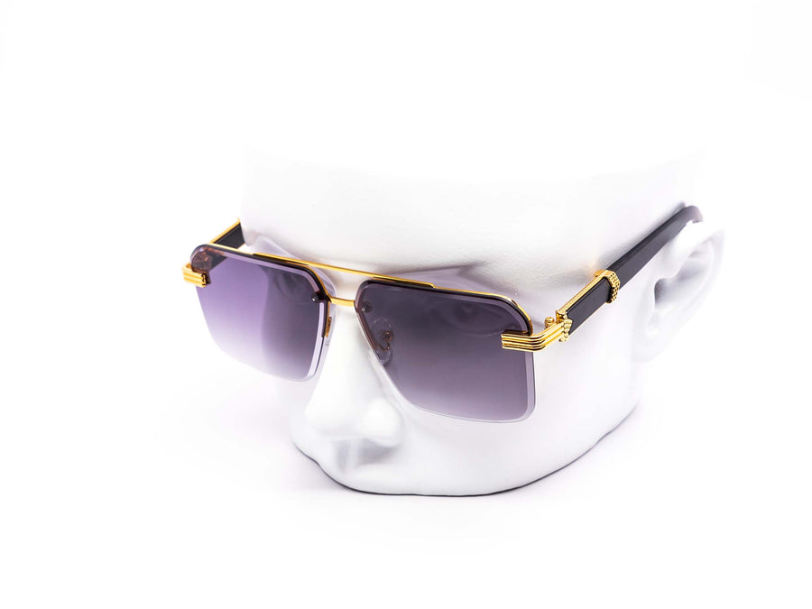 12 Pack: Chic Rimless Miter-cut Aviator Gradient Wholesale Sunglasses