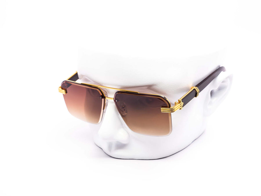 12 Pack: Chic Rimless Miter-cut Aviator Gradient Wholesale Sunglasses