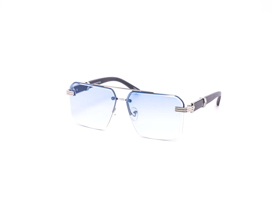 12 Pack: Chic Rimless Miter-cut Aviator Gradient Wholesale Sunglasses