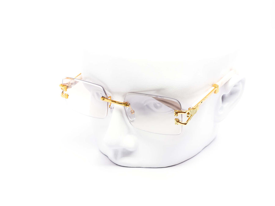 12 Pack: Rimless Miter-cut Wildcat Metal Gradient Wholesale Sunglasses