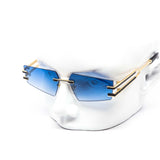 12 Pack: Rimless Skeleton Metal Gradient Wholesale Sunglasses