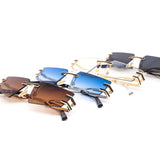 12 Pack: Rimless Skeleton Metal Gradient Wholesale Sunglasses