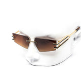 12 Pack: Rimless Skeleton Metal Gradient Wholesale Sunglasses