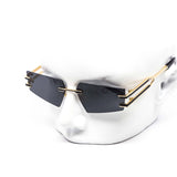 12 Pack: Rimless Skeleton Metal Gradient Wholesale Sunglasses