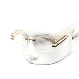12 Pack: Rimless Skeleton Metal Gradient Wholesale Sunglasses