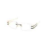 12 Pack: Rimless Skeleton Metal Gradient Wholesale Sunglasses