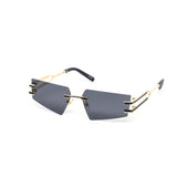 12 Pack: Rimless Skeleton Metal Gradient Wholesale Sunglasses