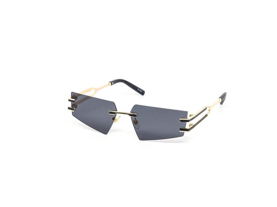 12 Pack: Rimless Skeleton Metal Gradient Wholesale Sunglasses
