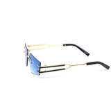 12 Pack: Rimless Skeleton Metal Gradient Wholesale Sunglasses