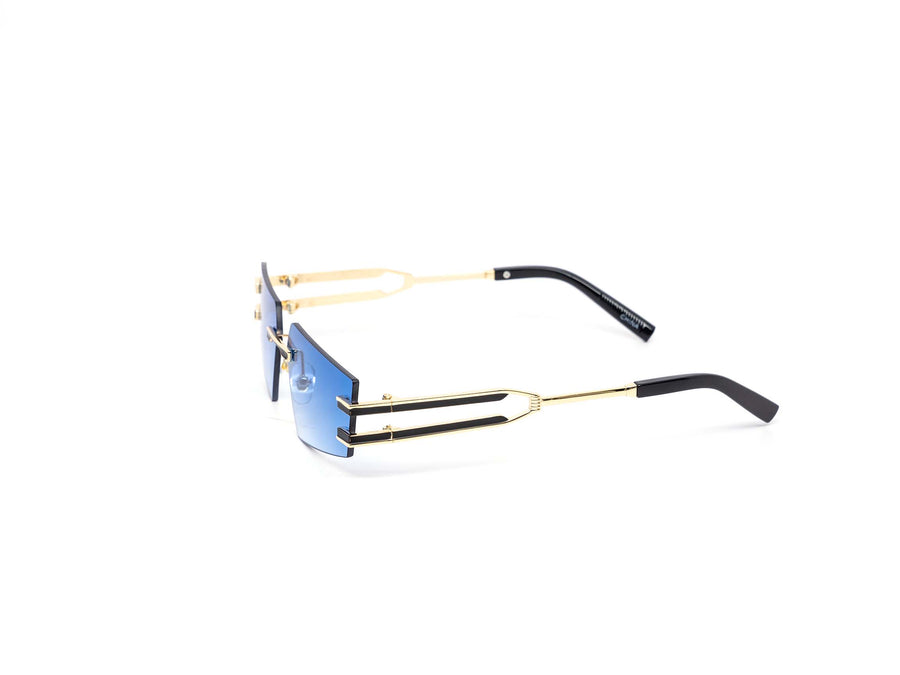 12 Pack: Rimless Skeleton Metal Gradient Wholesale Sunglasses