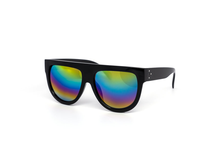 12 Pack: MVL Flat-top Color Mirror Wholesale Sunglasses