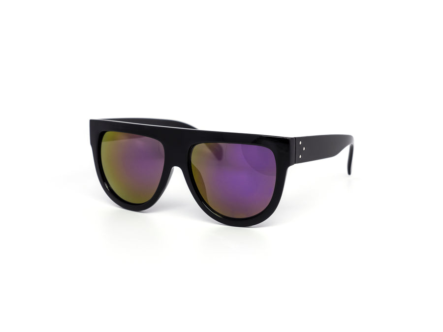 12 Pack: MVL Flat-top Color Mirror Wholesale Sunglasses