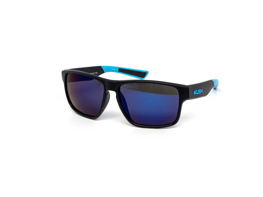 12 Pack: Kush Casual Neon Temple Color Mirror Wholesale Sunglasses