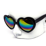 12 Pack: Rainbow Mirror Bubble Heart Wholesale Sunglasses