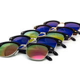 12 Pack: Classy Retro Clubber Mirror Wholesale Sunglasses