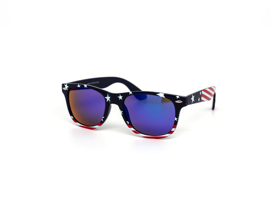 12 Pack: Star Spangled USA Color Mirror Wholesale Sunglasses