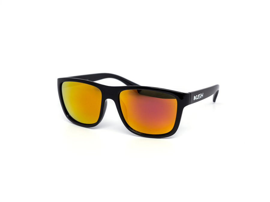 12 Pack: Kush Rebel All-black Color Mirror Wholesale Sunglasses