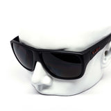 12 Pack: Matte Black Kush Thick Wrap-around Wholesale Sunglasses