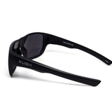 12 Pack: Matte Black Kush Thick Wrap-around Wholesale Sunglasses