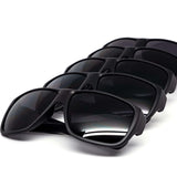 12 Pack: Matte Black Kush Thick Wrap-around Wholesale Sunglasses