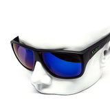 12 Pack: Matte Black Kush Mirror Wrap-around Wholesale Sunglasses