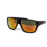 12 Pack: Matte Black Kush Mirror Wrap-around Wholesale Sunglasses