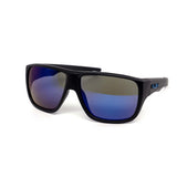 12 Pack: Matte Black Kush Mirror Wrap-around Wholesale Sunglasses