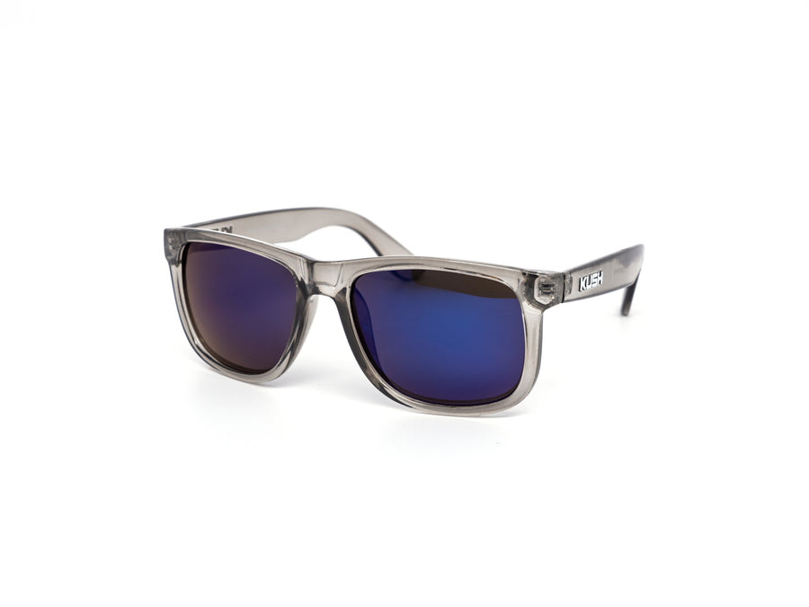 12 Pack: Kush Grey Translucent Color Mirror Wholesale Sunglasses