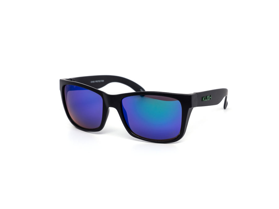 12 Pack: Kush Daily Rebel All-black Color Mirror Wholesale Sunglasses
