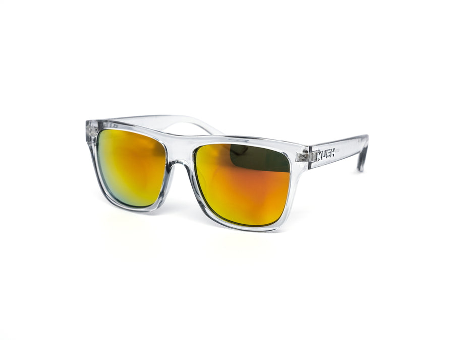 12 Pack: Super Kush Grey Translucent Color Mirror Wholesale Sunglasses