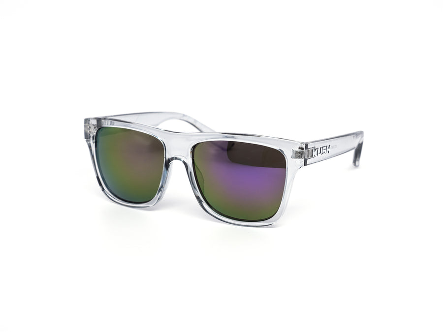 12 Pack: Super Kush Grey Translucent Color Mirror Wholesale Sunglasses