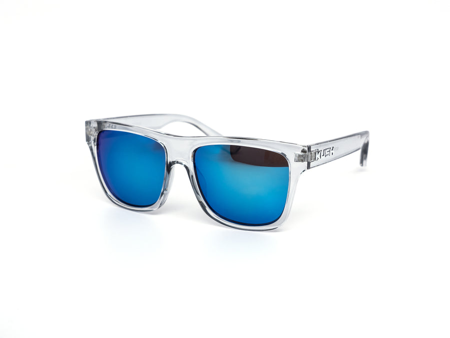 12 Pack: Super Kush Grey Translucent Color Mirror Wholesale Sunglasses
