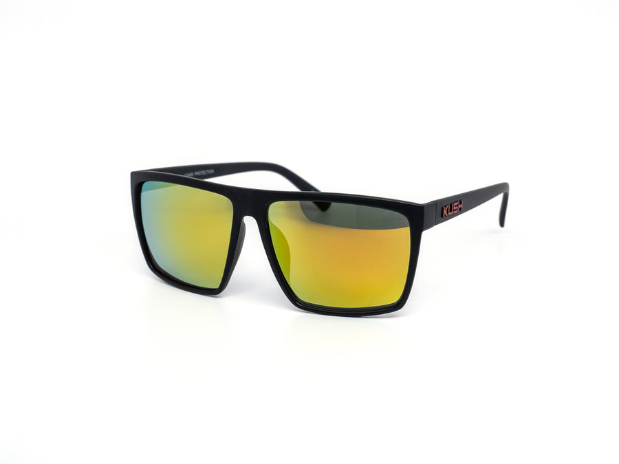 12 Pack: Kush All-black Light Frame Lifestyle Color Mirror Wholesale Sunglasses