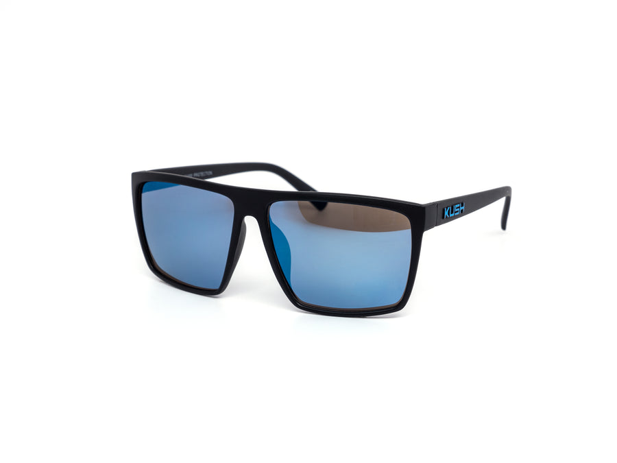 12 Pack: Kush All-black Light Frame Lifestyle Color Mirror Wholesale Sunglasses